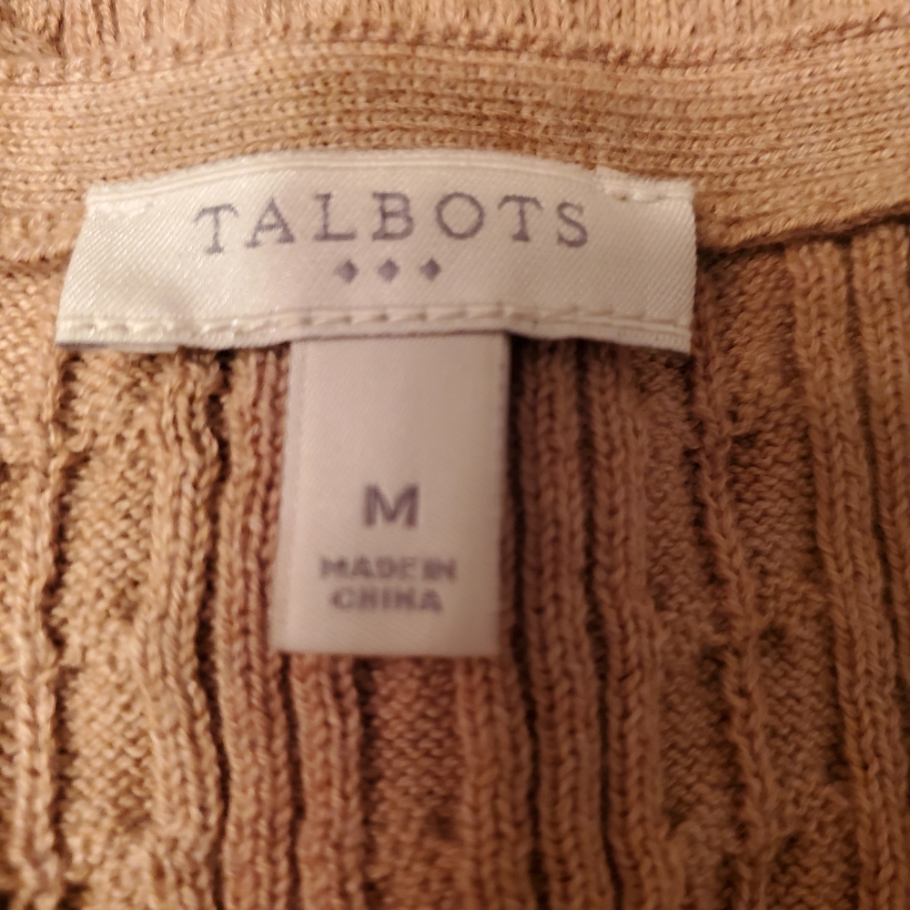 Talbots Tan Cable Knit Sweater - Picture 6 of 8